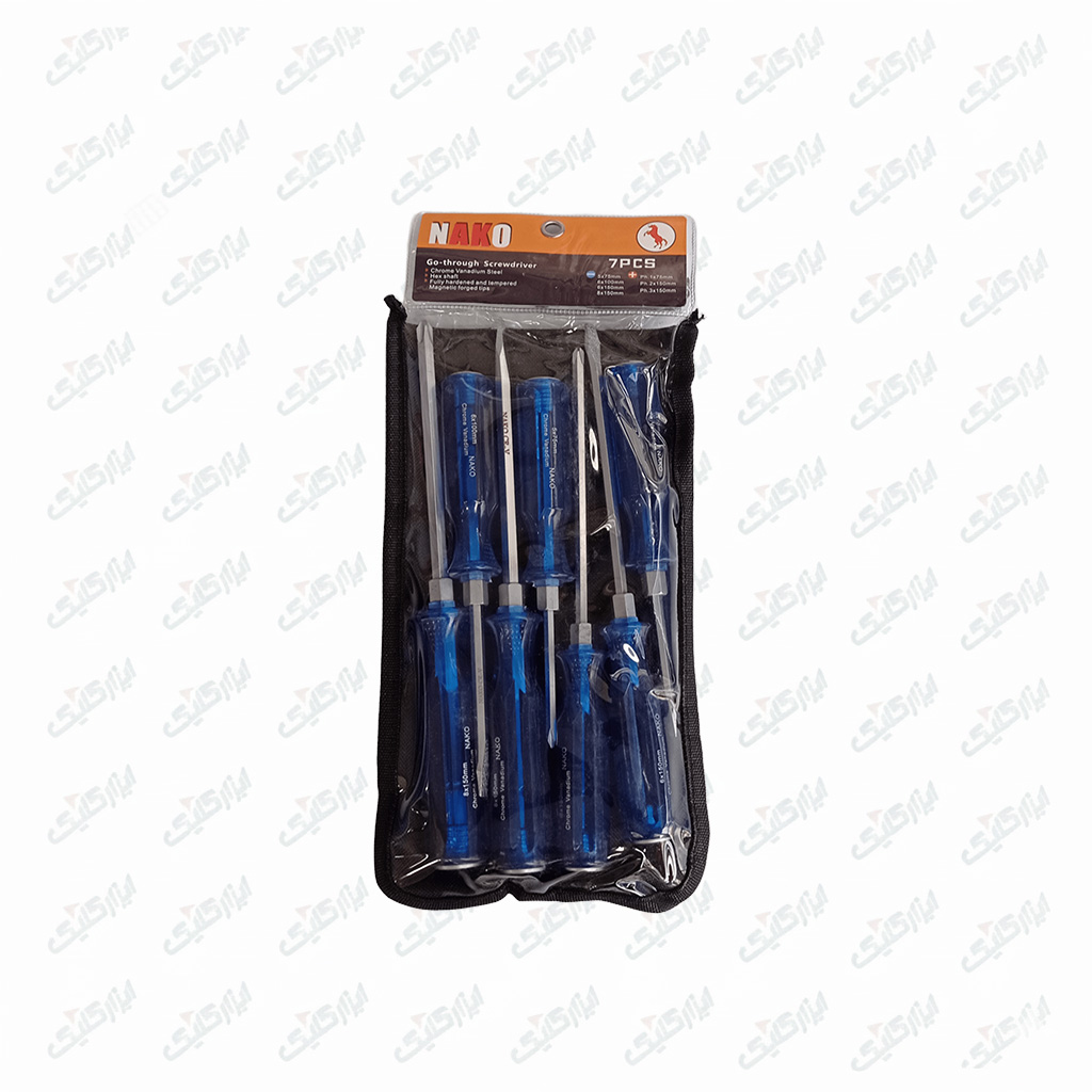 nak01 پیچ گوشتی کیفی ضربه خور ۷ عددی ناکو - تصویر 1